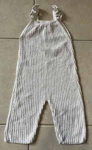 Mameluco Zara Bebé Niñas Blanco Tejido Una Pieza Mangas Volantes 12-18 Meses - Imagen 1 de 10