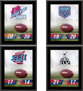 New York Giants 10.5" x 13" Sublimated Super Bowl Champion Plaque Bundle - Picture 1 of 5