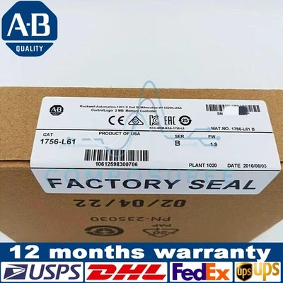 nEW IN BOX Allen-Bredley 1756-L61 SER B ControlLogix 2MB Memory Controller - Image 1 of 3
