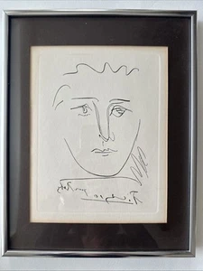 Francobollo cieco originale Picasso Pour Robie firmato COA gilda collezionisti - Foto 1 di 8