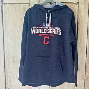 Cleveland Indians Hoodie Sweatshirt 2016 World Series Large Majestic Thermabase - Bild 1 von 7