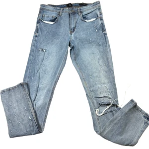 Cotton On Jeans Herren 32x31 Slim Leg Light Wash Distressed Denim Grunge Y2K - Bild 1 von 9