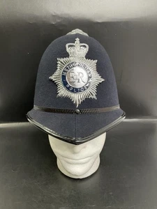 Vintage Metropolitan Police Custodian Bobby Helm mit Abzeichen Größe 56 British UK - Bild 1 von 13