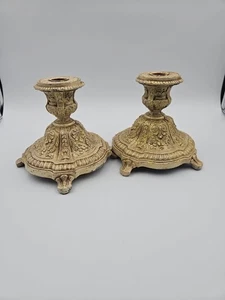 Pair Of 1966 L & L WMC Cast Metal Victorian Lamp Bases 8751 - Picture 1 of 18