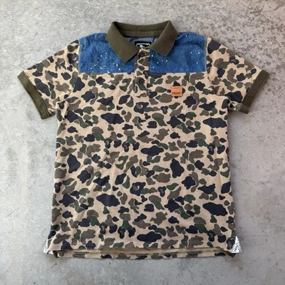 Camisa Polo PRPS Goods & Co. Manga Corta Logo Estampado Camuflado Nueva York Japón Talla XL Foto 1 de 4