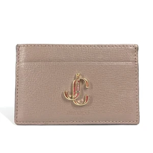 JIMMY CHOO JC Logo Portatarjetas de Visita Estuche para Pasaporte Estuche para Tarjetas Cuero Base Beige - Imagen 1 de 10