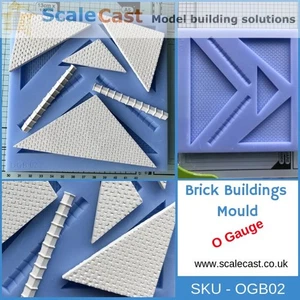 OGB02 Backsteingebäude Scheitelabschnitte - Spur O - für Modelleisenbahn Landschaft - Bild 1 von 4
