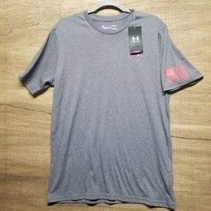 T-shirt Under Armour Freedom uomo taglia M grigia rossa nuova con etichetta - Foto 1 di 9