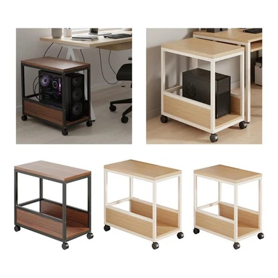 PC Stand for Floor with Locking Caster Wheels Mobile Computer Tower Shelf - Image 1 of 2