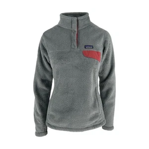 Women’s Patagonia Snap-T Re-Tool Fleece Jumper Medium Grey Pullover Hiking - Picture 1 of 13