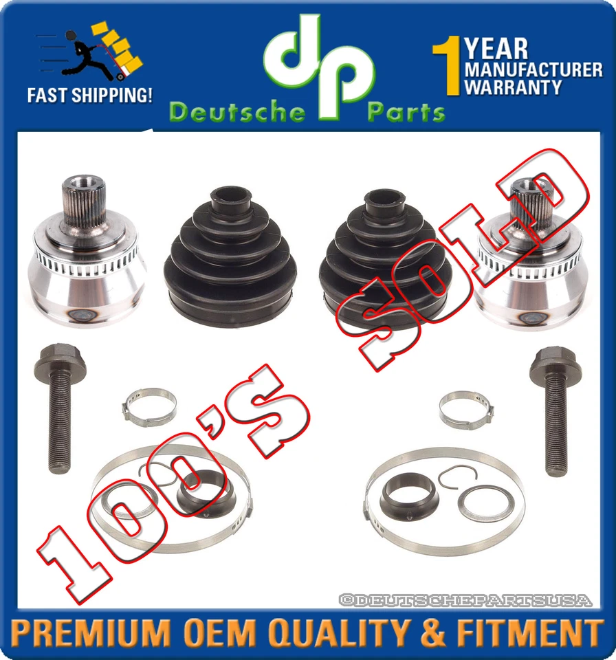 AUDI A4 A6 A8 ALLROAD QUATTRO VW PASSAT FRONT OUTER CV JOINT L+R 4D0498099 KIT 2 - Image 1 of 1