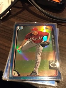 JON MOSCOT 2015 BOWMAN CHROME BLUE REFRACTOR ROOKIE #46/150 MADE REDS!