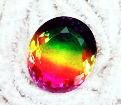 Wassermelone Turmalin Oval Schliff 91.20 Karat Zertifiziert Lose Edelstein Mit - Bild 1 von 4