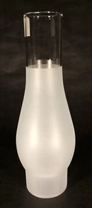 2 5/8 x 10 inch FROSTED OIL KEROSENE LAMP CHIMNEY for RAYO CENTRAL DRAFT C.D. 43 - Picture 1 of 3