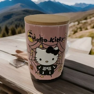 Neu Halloween passendes rosa Skelett Spinnennetz Hello Kitty Kanister & Becher Sanrio - Bild 1 von 8