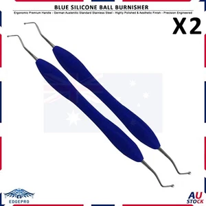 Dental Flat Plastic Ball Tip Burnisher Composite Filling Silicone Handle X2 - Picture 1 of 4