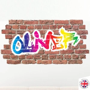 PERSONALISED CUSTOM NAME Wall ART Decal Sticker Vinyl GRAFFITI Kids Boys Girls - Picture 1 of 8