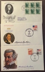 #1209 Andrew Jackson FDC with 2 related  Jackson covers - Picture 1 of 1