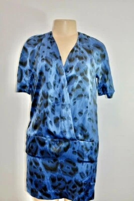 Stella Mc Cartney 黑色蓝色多色女式鸡尾酒礼服 2 码出售 ry — 第 1/4 张图片