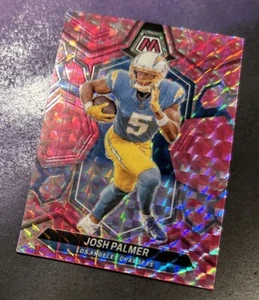 2024 Panini Mosaic #122 JOSH PALMER PINK CAMO Prizm Los Angeles Chargers - Picture 1 of 2