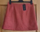 New Look Suede feel A-Line skirt Light peach brown BNWT NEW size 12 rrp £19.99