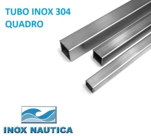 TUBO QUADRO IN ACCIAIO INOX AISI 304 BARRA 2 MT 10mm X 10mm x 1mm - Foto 1 di 1