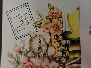 Vintage Thank You Note Cards 8 With Envelopes - Picture 1 of 12