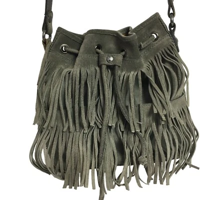 Bolso Bandolera Patricia Nash Gamuza Flecos Gris BOHO Foto 1 de 4