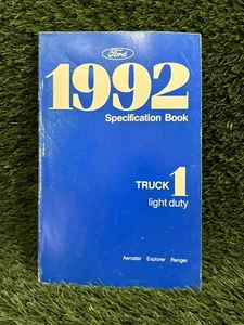 1992 Ford Truck 1 Light Duty Specification Book Manual Aerostar Explorer Ranger - Bild 1 von 6