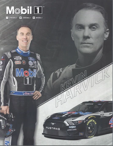 2021 KEVIN HARVICK “MOBIL 1 FORD” #4 NASCAR CUP SERIES NEW POSTCARD Cover