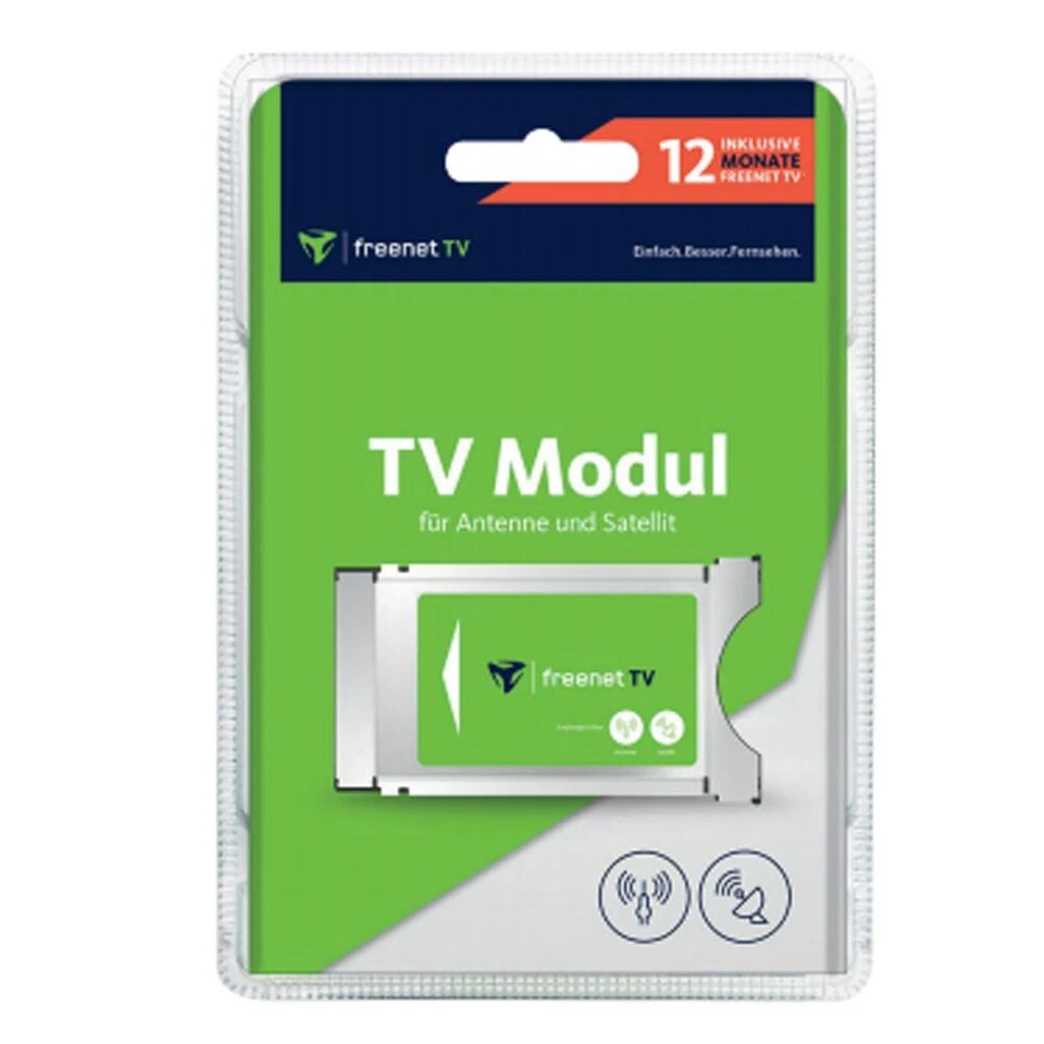 freenet TV CI+ Modul inkl. 12 Monate freenet TV Guthaben für Antenne DVB-T2 HD - Bild 1 von 1