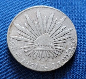 Mexico 1851 2 Reales Semi Key Date Silver Mexican Coin - Picture 1 of 3