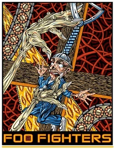 FOO FIGHTERS - Signierter Künstlerdruck von Thom Whalen 18"x 24" Limitierte Auflage von 50 - Bild 1 von 1