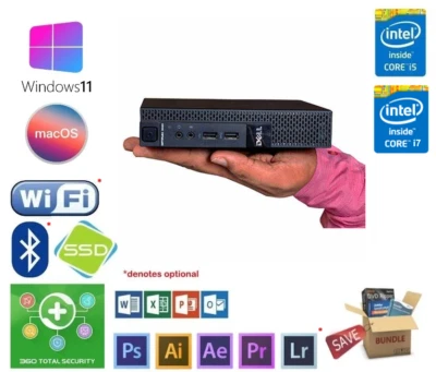 Dell Opti 9020 Core i5 / i7 SSD + HDD, WiFi* BT*, Mac Sonoma Hackintosh, Win 11 - Image 1 of 2