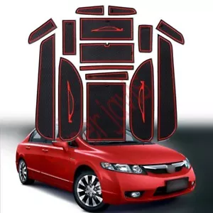 Interior Rubber Anti-Slip Door Groove Mats Gate Pad For Honda Civic 8th 2005-10 - Bild 1 von 14