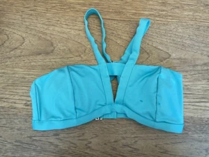 Victoria's Secret Bandeau-Badeanzug-Bikinioberteil blau SMALL Cut-Outs gekreuzter Rücken - Bild 1 von 2