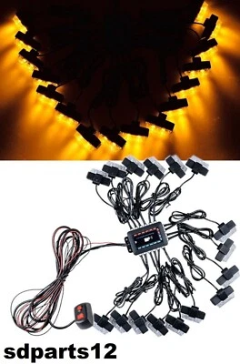 32LED Luci Emergenza Lampeggiante 10 Flash 12V Fuoristrada Auto Veicoli Soccorso - Immagine 1 di 4