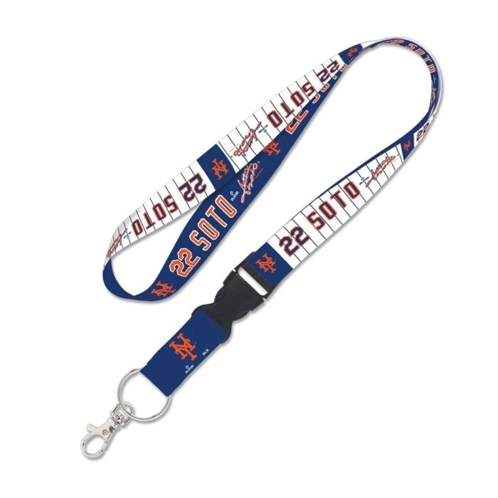 JUAN SOTO NEW YORK METS KEYCHAIN LANYARD DETACH BUCKLE 1" WIDE 22" LONG MLB - Image 1 of 1
