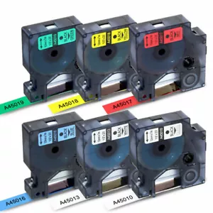 6 piezas compatible DYMO D1 45010 45013 cinta fabricante de etiquetas administrador de etiquetas 160 280 420P - Imagen 1 de 11