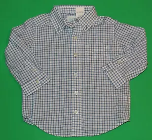 24m 24 NWT Children's Place Blue Check Button Down SHIRT Top Boys 2t - Picture 1 of 2
