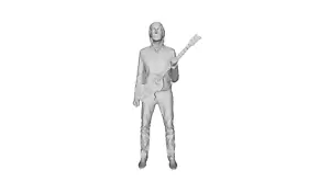 Printle A Homme 1290-Guitarrista Bajista Músico Figura para Dioramas Juegos de Tren - Imagen 1 de 11