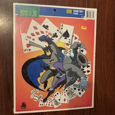 Rompecabezas Joker de colección Golden Books 1995 Adventures of Batman & Robin con marco Foto 1 de 4