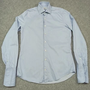 Stenstroms Men Shirt 15.5 39 Slimline Blue Button-Up Double Cuff Cufflink 15 1/2 - Picture 1 of 13
