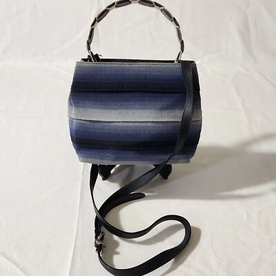 Salvatore Ferragamo Women's Small Blue Vera Ribbon Leather Crossbody Handle Bag - Image 1 of 4