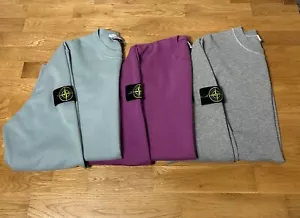 Stone Island Crew Neck Badge Sweatshirt Jumper Brand New Tags 80’s Casuals Top - Picture 1 of 50
