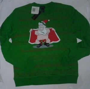 NEW Christmas Holiday Ugly Funny Naked Santa Lightweight Sweatshirt Men XL 786K - Picture 1 of 1