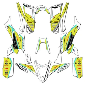 2017-2021 YFZ 50 13 FLY Yellow Senge Graphics Kit Compatible with Yamaha - Picture 1 of 7