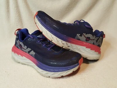 Hoka One One Bondi 5 Women's Running Shoes Blue Purple Pink Surf The Wave Sz 8.5 - Image 1 of 4