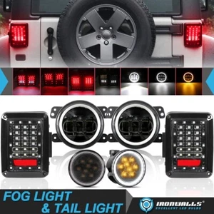 4" LED Fog Lights &Tail Backup Reverse Lamps & Turn Signal For Jeep Wrangler JK - Picture 1 of 12