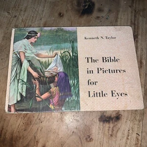1969 The Bible in Pictures for Little Eyes by Taylor, Kenneth N. Hardback USED - Picture 1 of 12